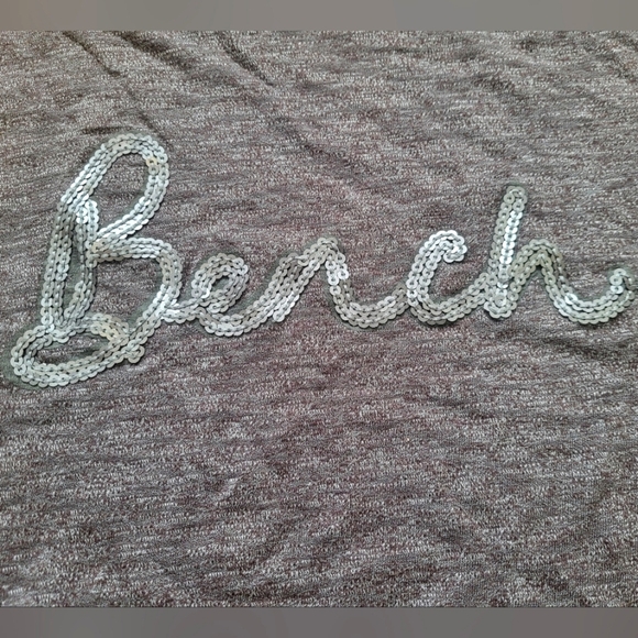 Bench Women's Grey Heathered Logo T-Shirt Size XS Casual Crewneck Tee - Picture 2 of 3